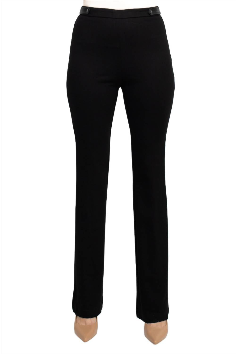 T Tahari - Mid Waist Invisible Zipper Back Ponte Pant
