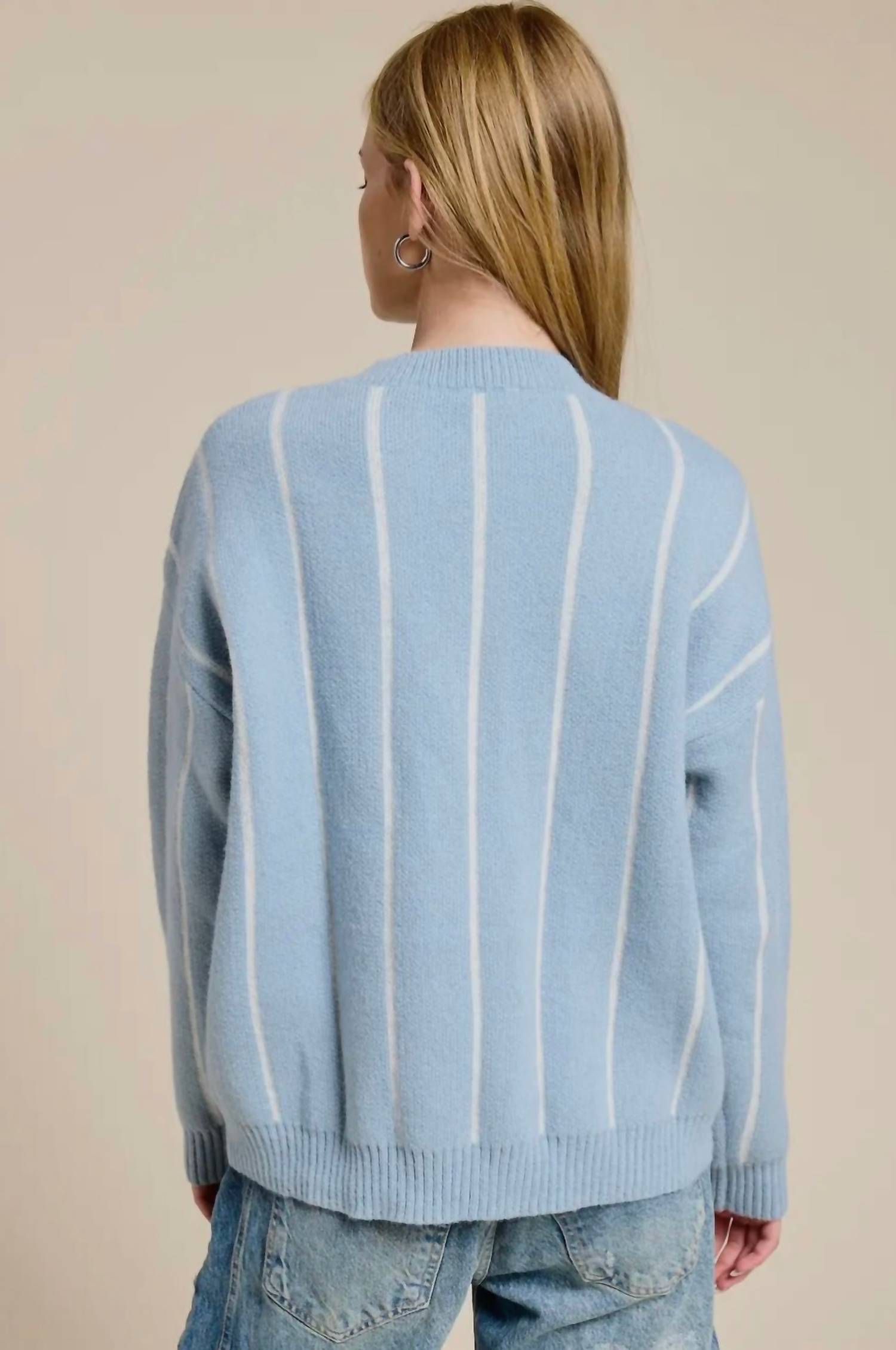Mimosa - Striped Button Down Knit Cardigan