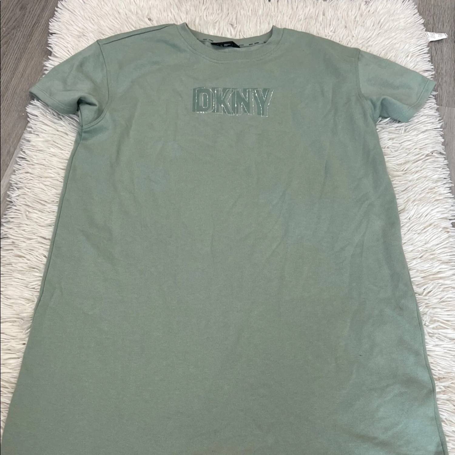 Dkny - Women's Short-sleeve Long Logo T-shirt Dress