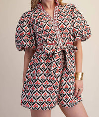 Glam - Ruffle Neck Romper