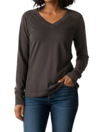 Crown Jewel - Long Sleeve Raglan V Neck Top