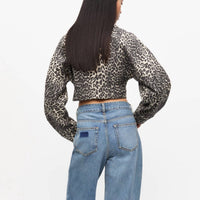 Ganni - Curve Sleeve Cropped Jacket