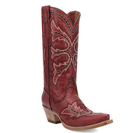 DAN POST. Women's Mesa Buck Lace Snip Toe Boot in red - women's shoe