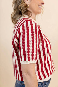 Polagram - Melina Stripe Knit Top