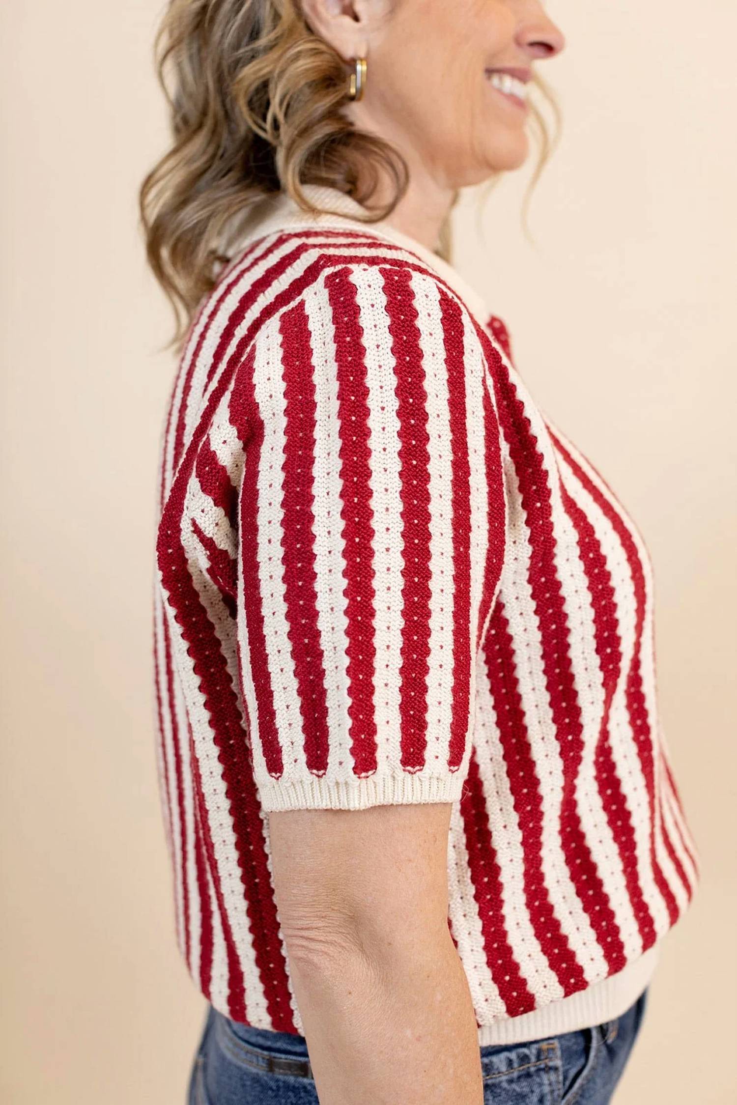 Polagram - Melina Stripe Knit Top