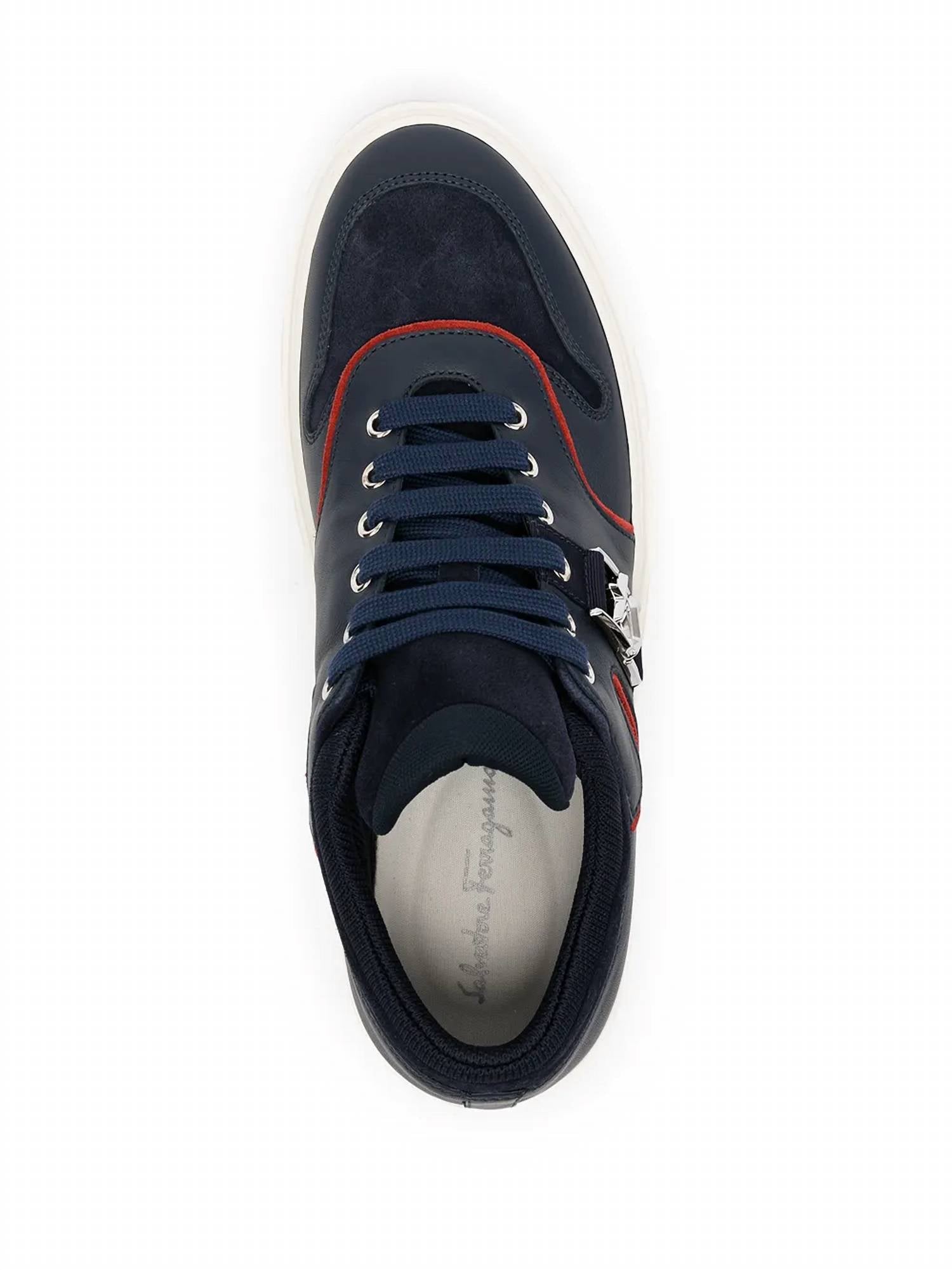 Salvatore Ferragamo - Men's Borg Logo Low-top Sneakers