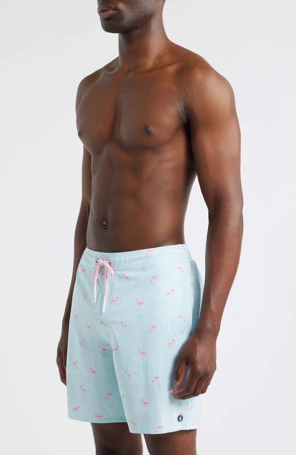 JOHNNIE-O Caladesi Swim Trunks in sardinia - men's swimwear - detail view
