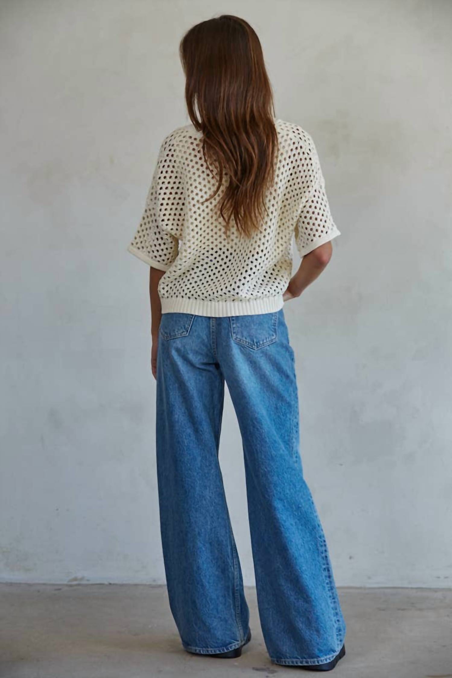 By Together - Knit Sweater Cotton See Through V-neck Cardigan