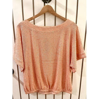 Trina Turk - Sequin Short Sleeve Blouse
