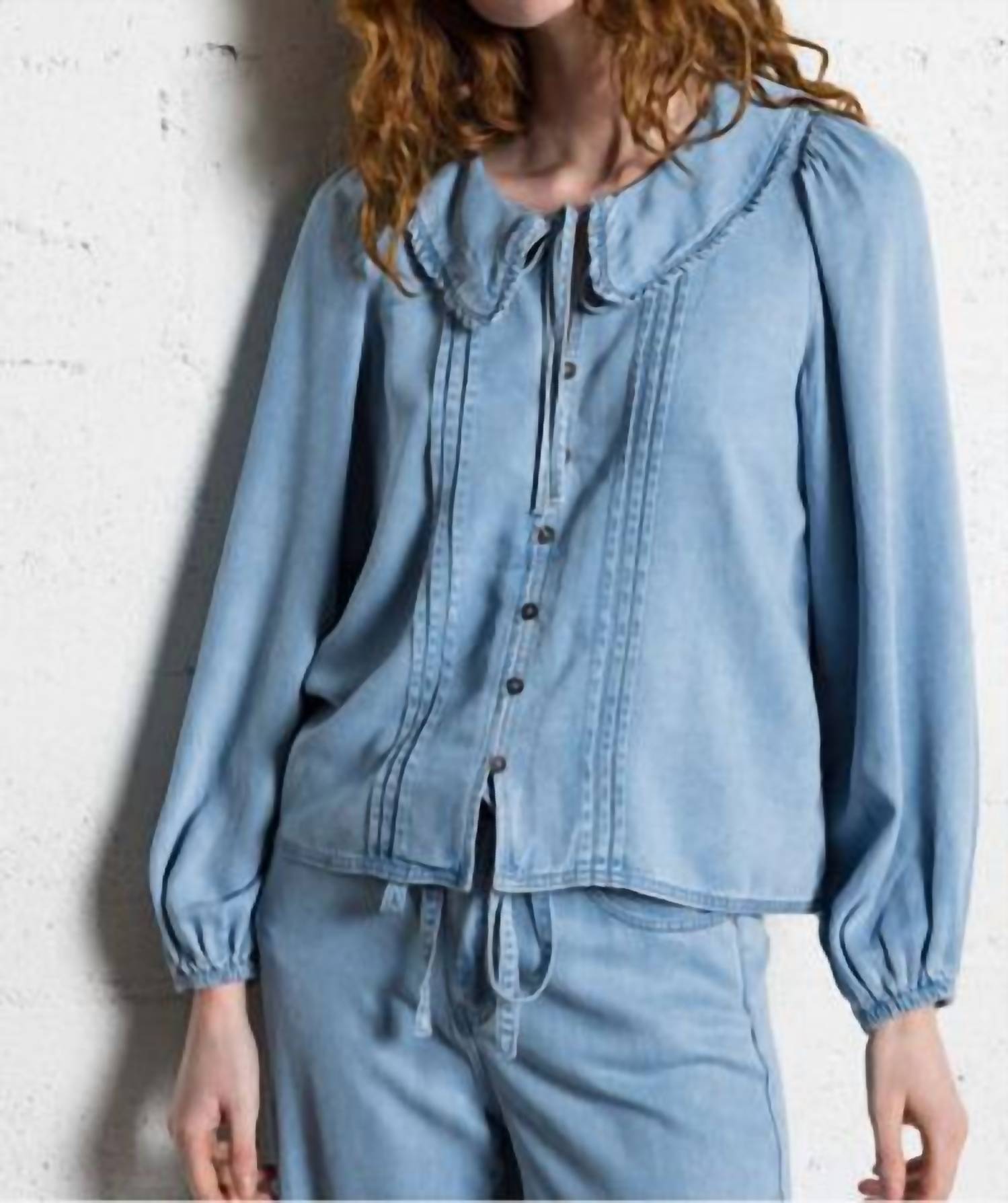 Suncoo - Lazar Flowing Denim Blouse
