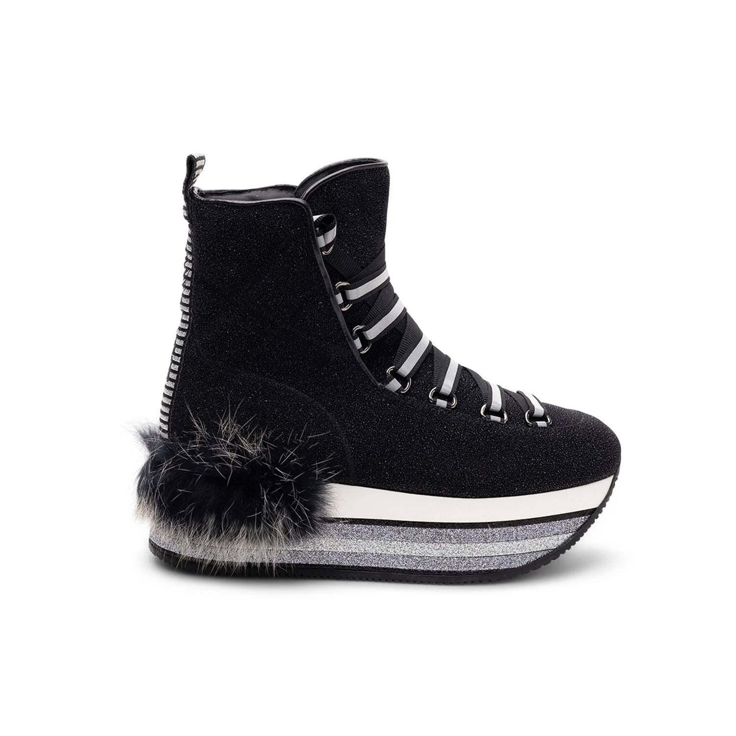 Hogan - Women's Fur-trimmed Platform Boots