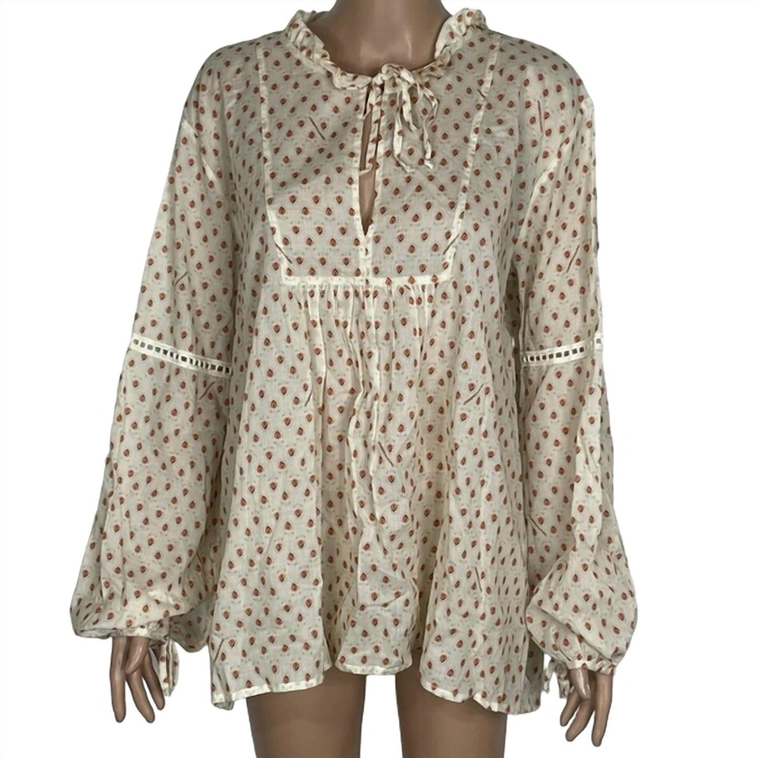Lfdl - Women's Ruffled Long Sleeve Blouse