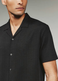 7Diamonds Vaughn Camp Shirt Top in black - men's t-shirt - alternate view