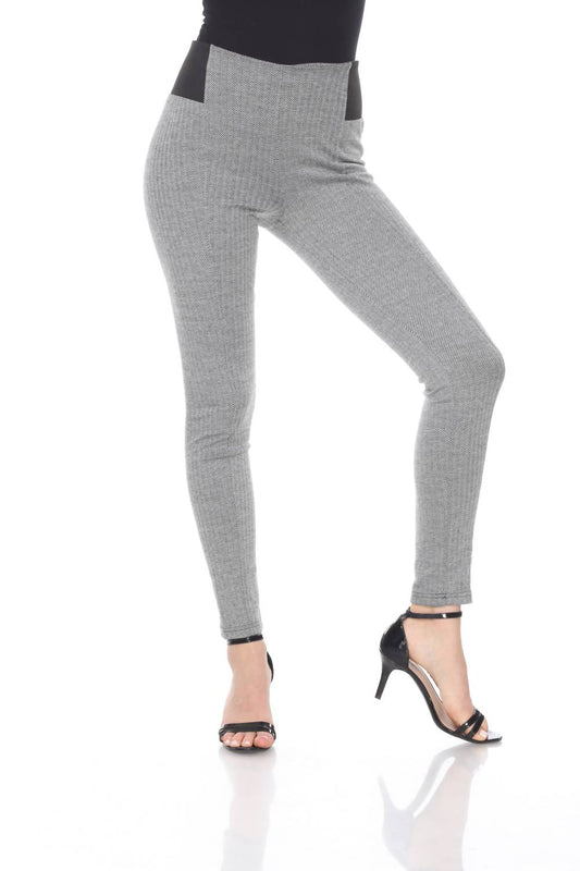 White Mark - Women's Jacquard Slim Pants