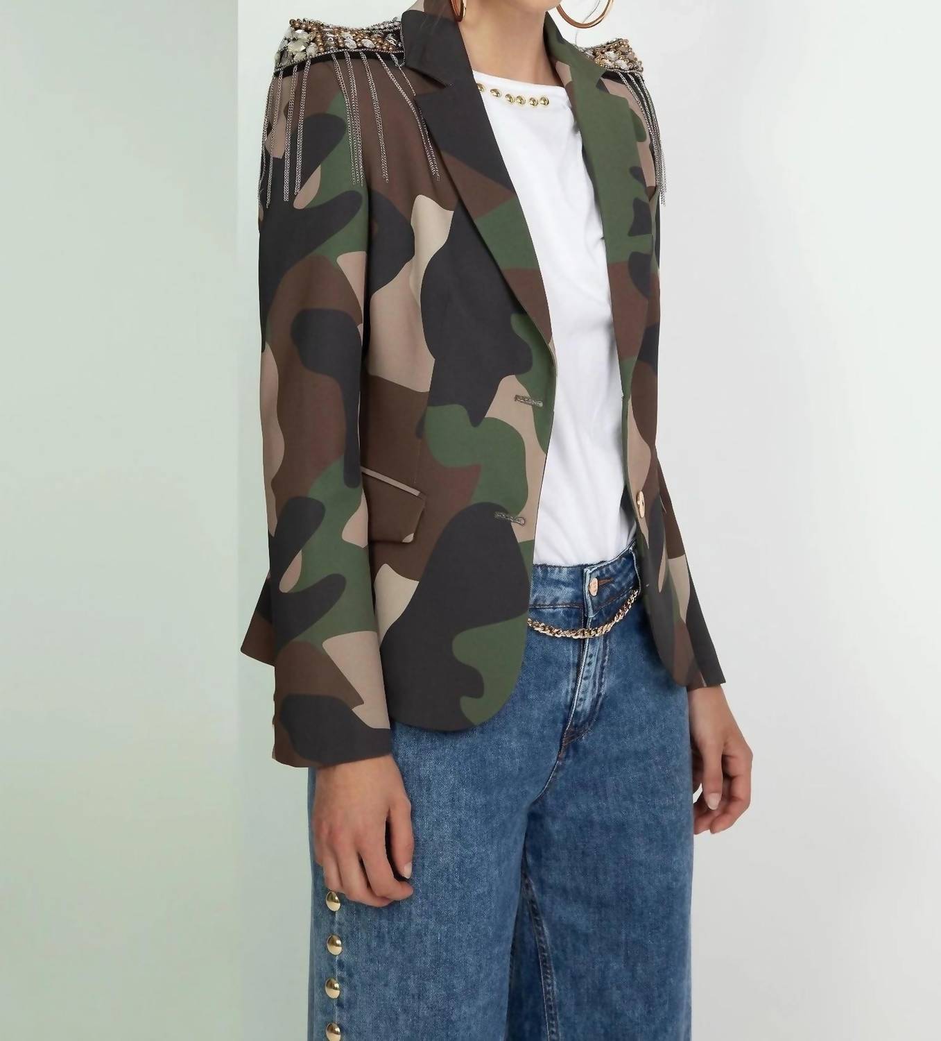 Odi et Amo Military Blazer in camouflage - women's jacket