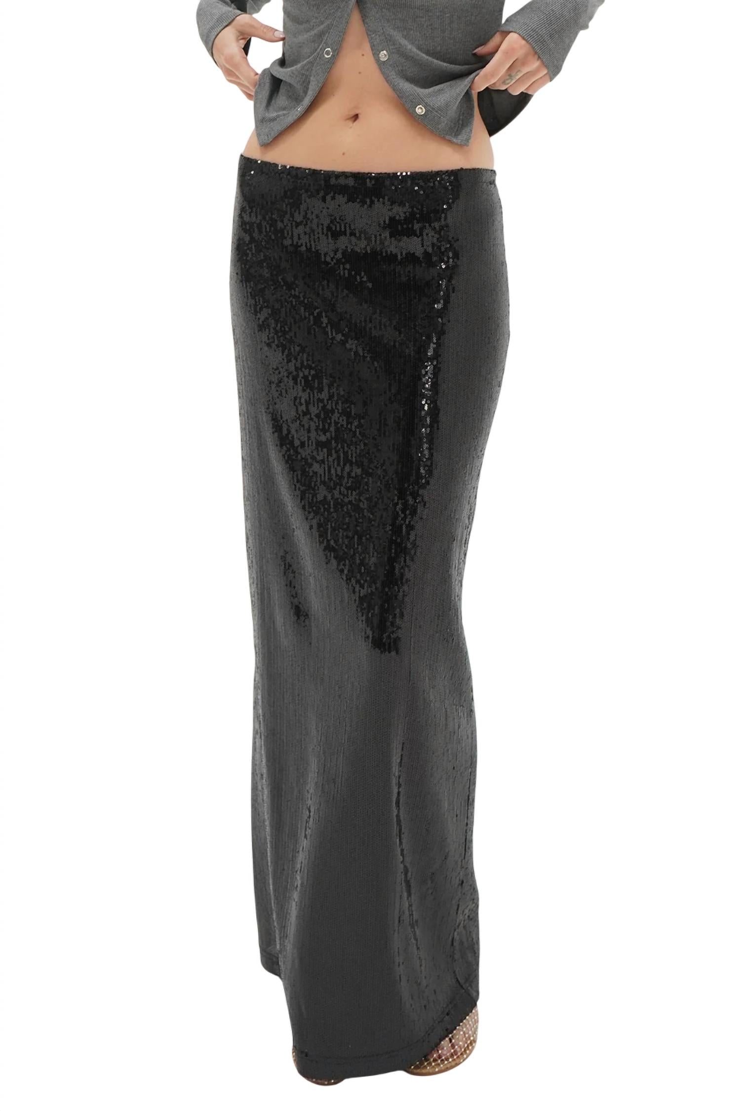 Lna - Elettra Sequin Column Skirt