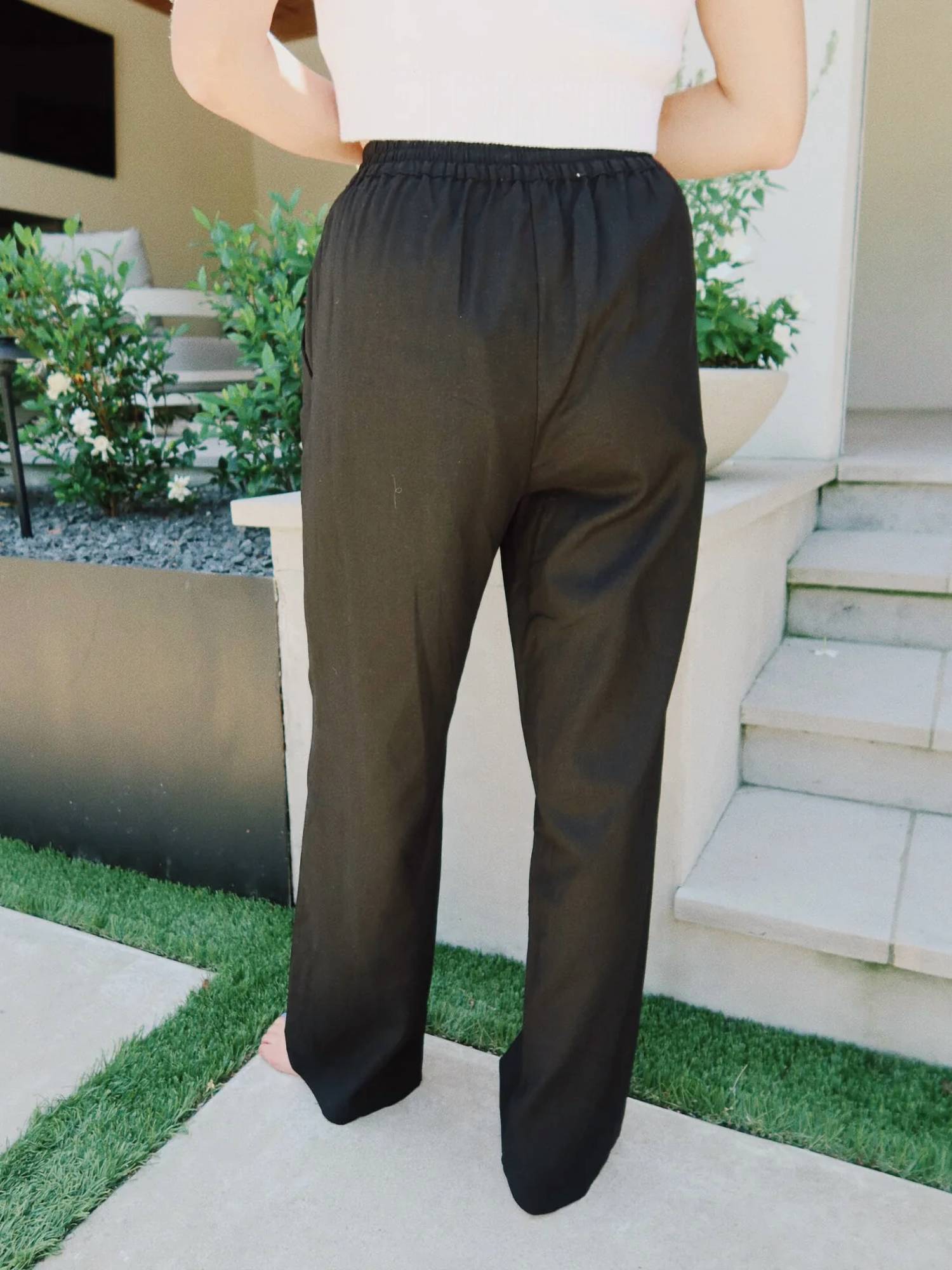 Crescent - Lyra Linen Straight Leg Pants