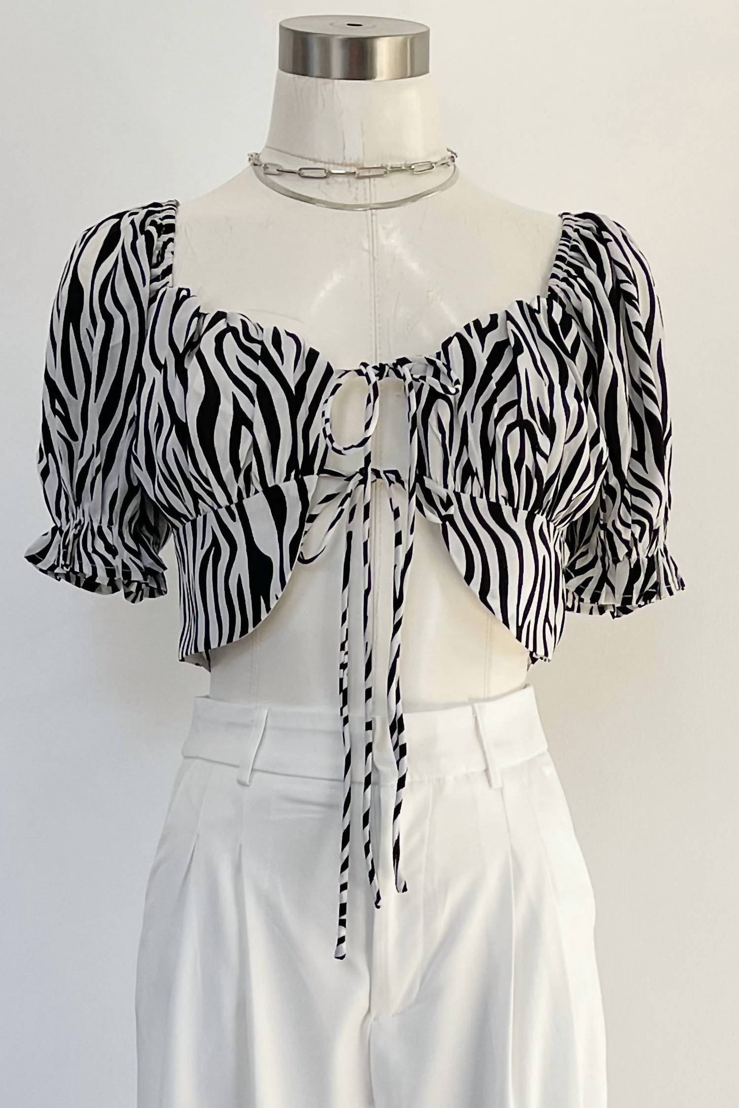 Beige Botany - Women's Wild Stripes Top
