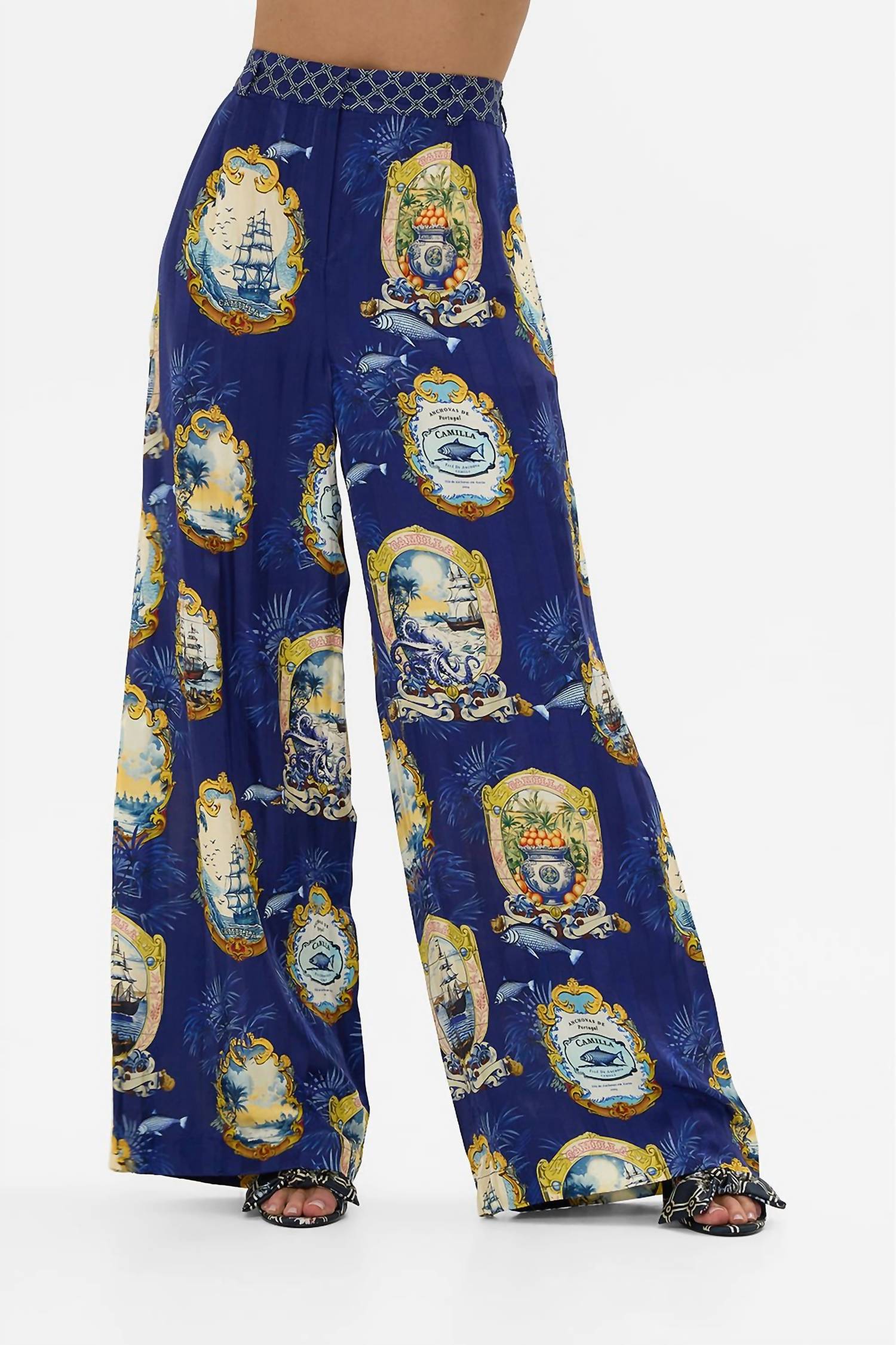 Camilla - Wide Leg Waisted Pants