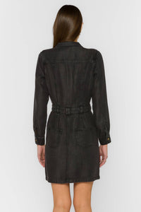 Velvet Heart Campbell Denim Mini Dress in lunar eclipse - women's dress - alternate view