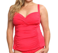 La Blanca - Twist Front Tankini Top - Plus
