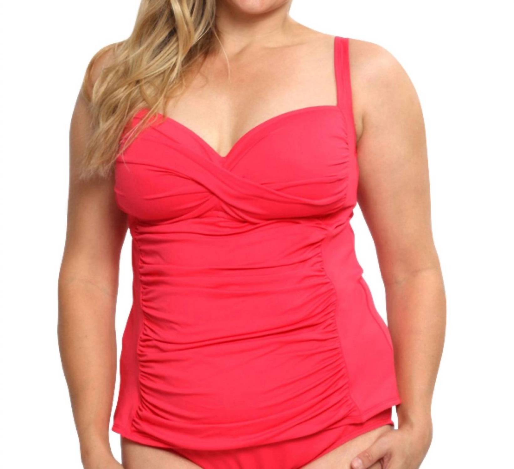 La Blanca - Twist Front Tankini Top - Plus
