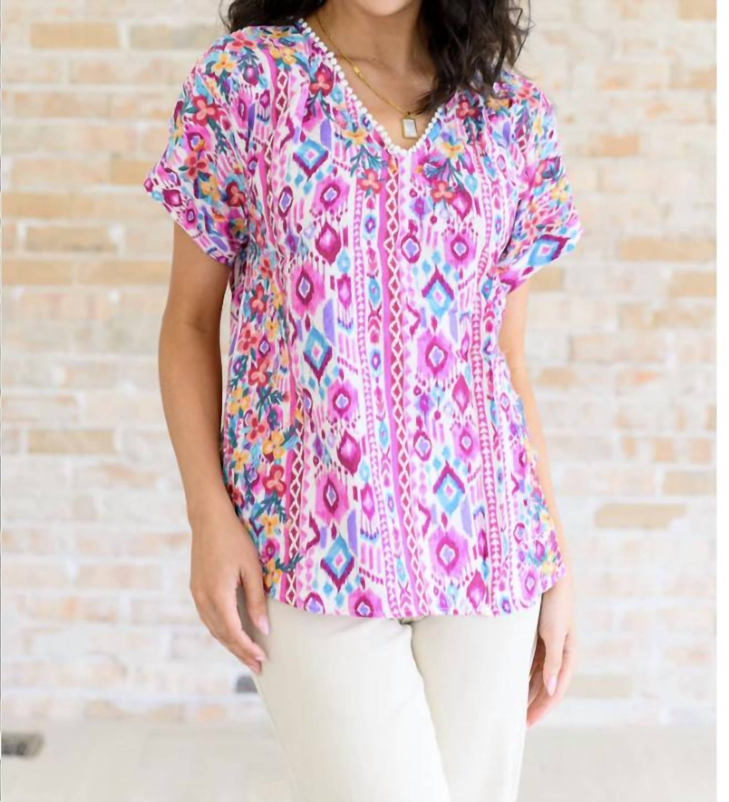 Savanna Jane - Yours Truly Top in Magenta
