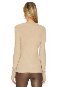 Enza Costa - Cashmere Easy Cuffed U Top