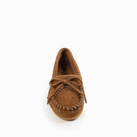 MINNETONKA Women's Kilty Hardsole Moccasin in dusty brown - women's shoe - alternate view