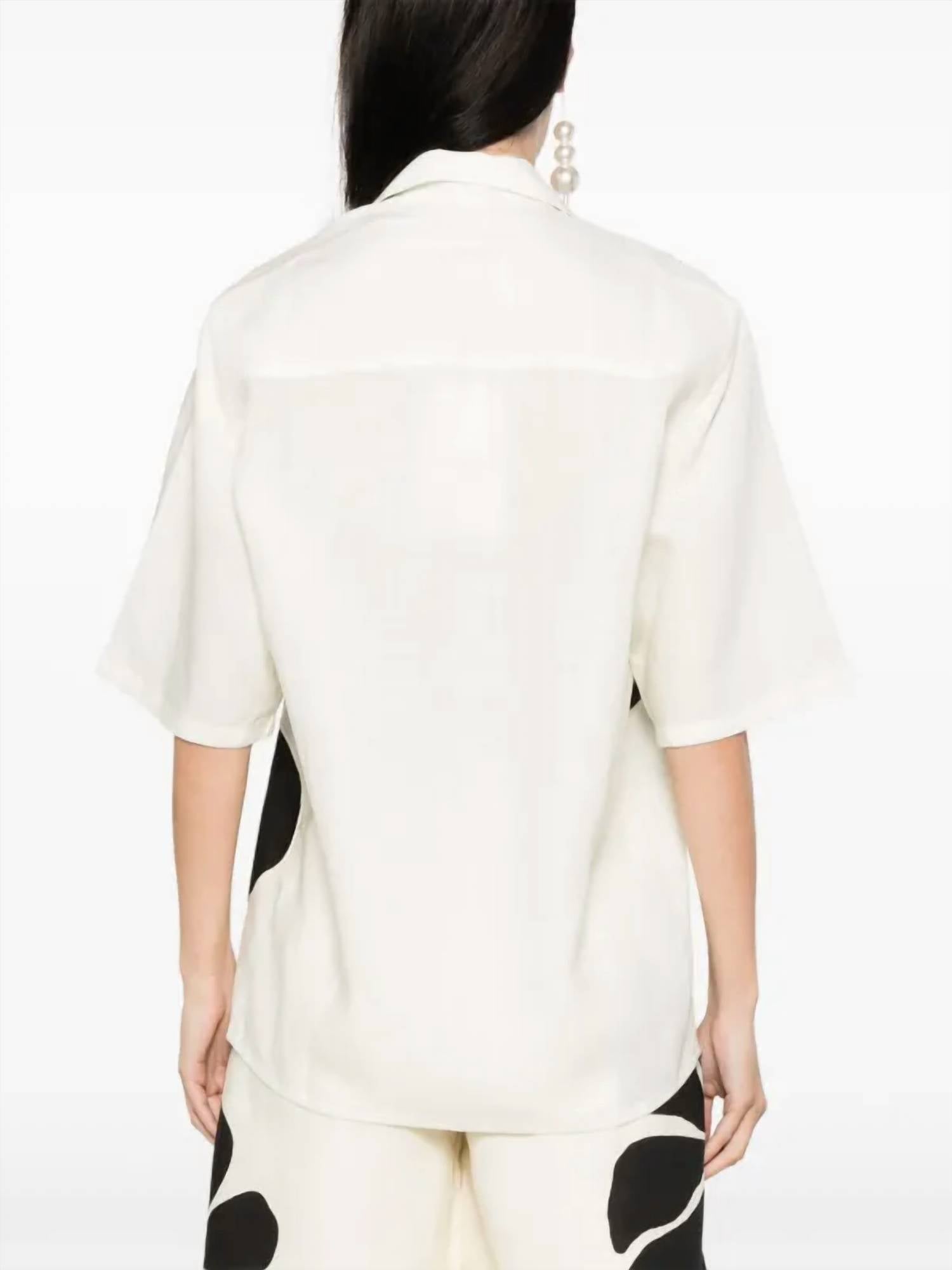 Cala de la Cruz Sydney Top in camelliabw - women's shirt - view 4