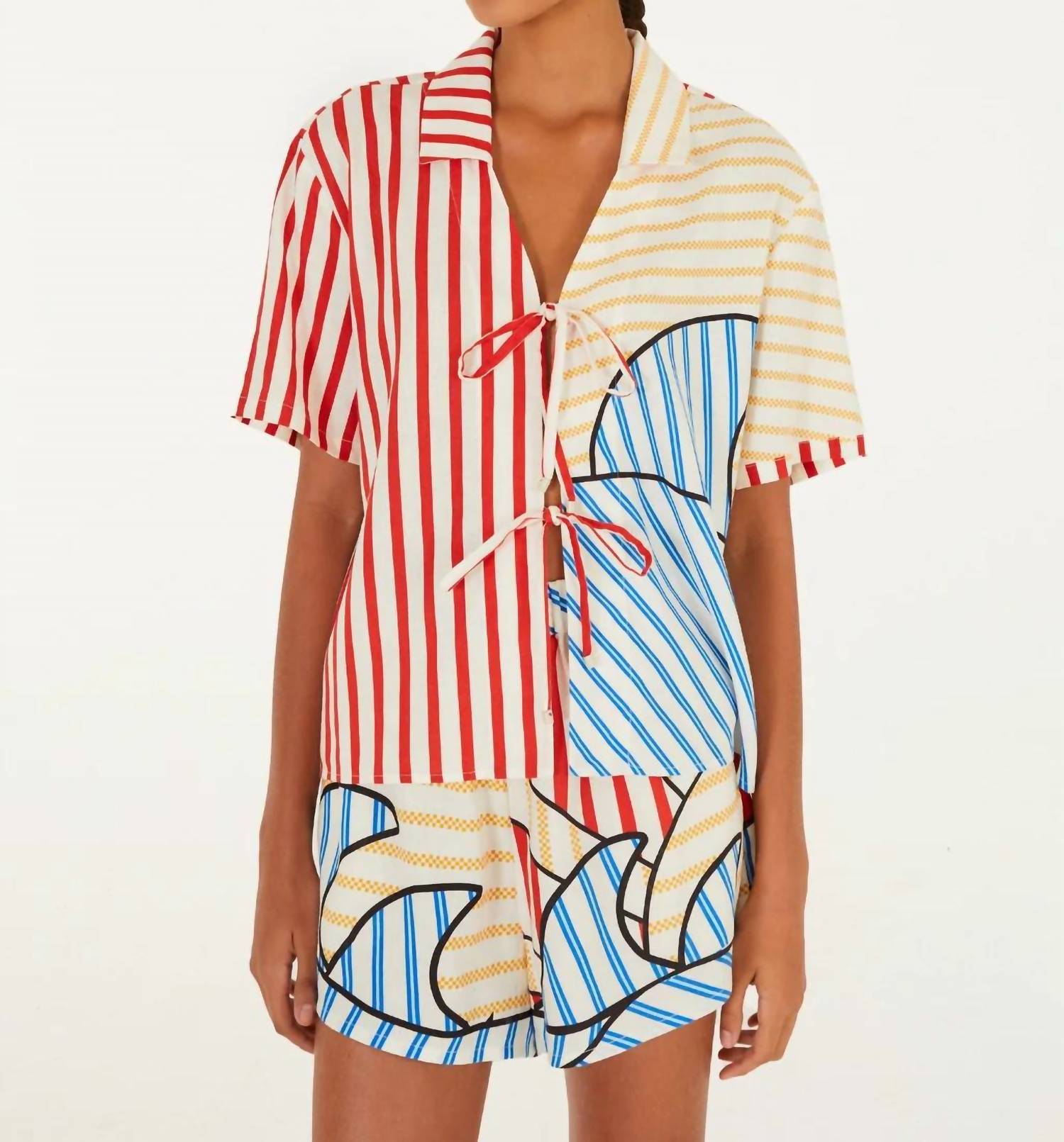 Farm Rio - Lightweight Tie Detail Blouse