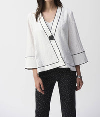 Joseph Ribkoff - V-neck Button Jacket
