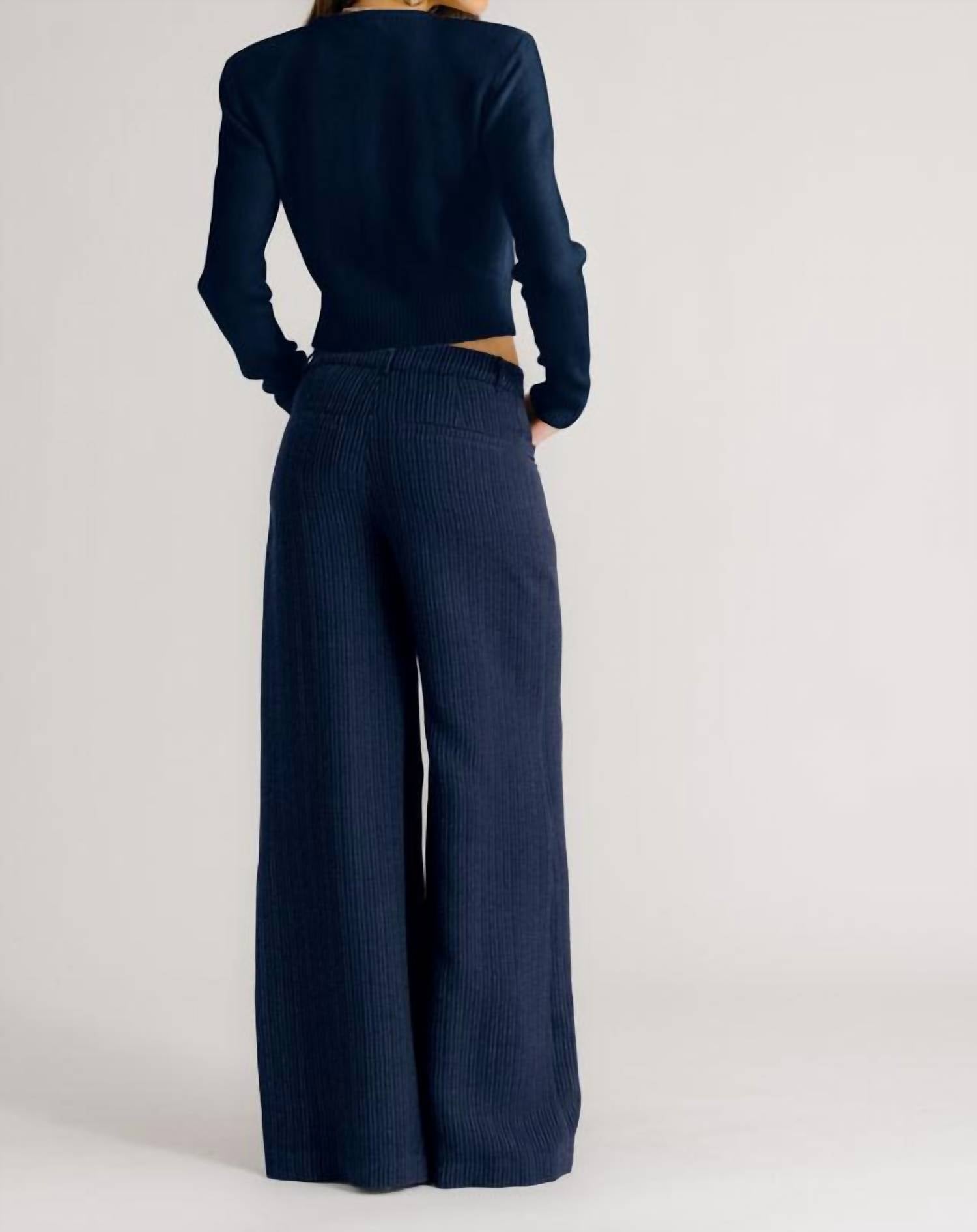 Sablyn - Adrianna Pinstriped Exaggerated Wide Leg Pants