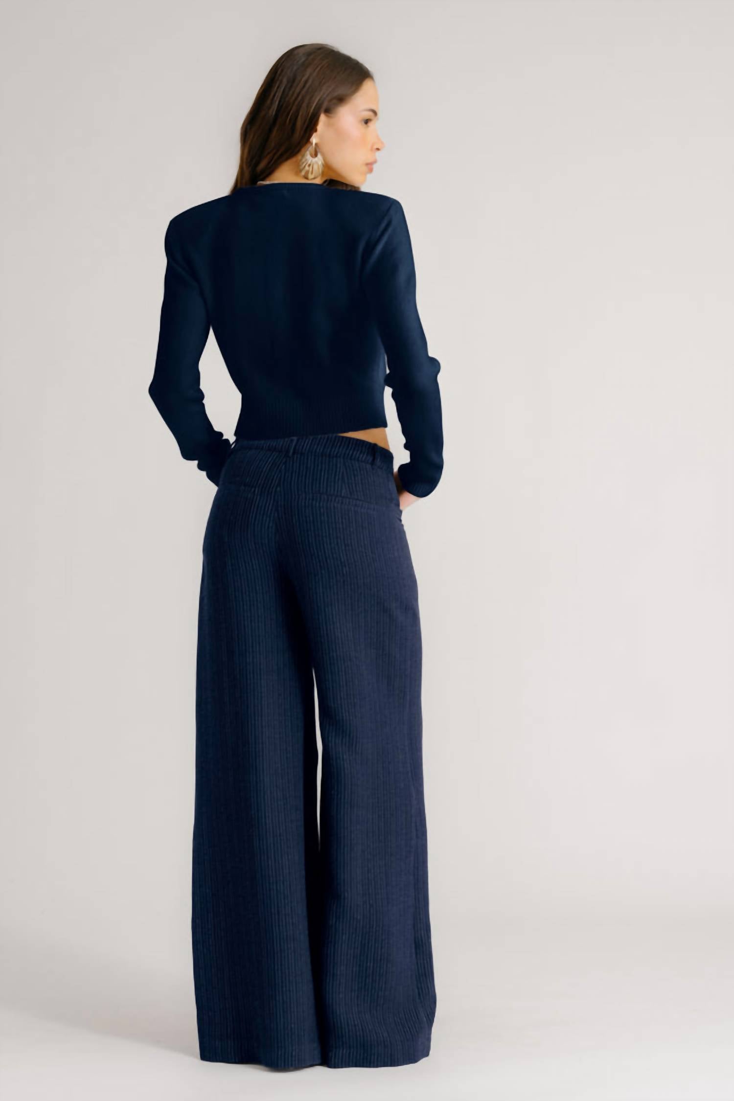 Sablyn - Adrianna Pinstriped Exaggerated Wide Leg Pants