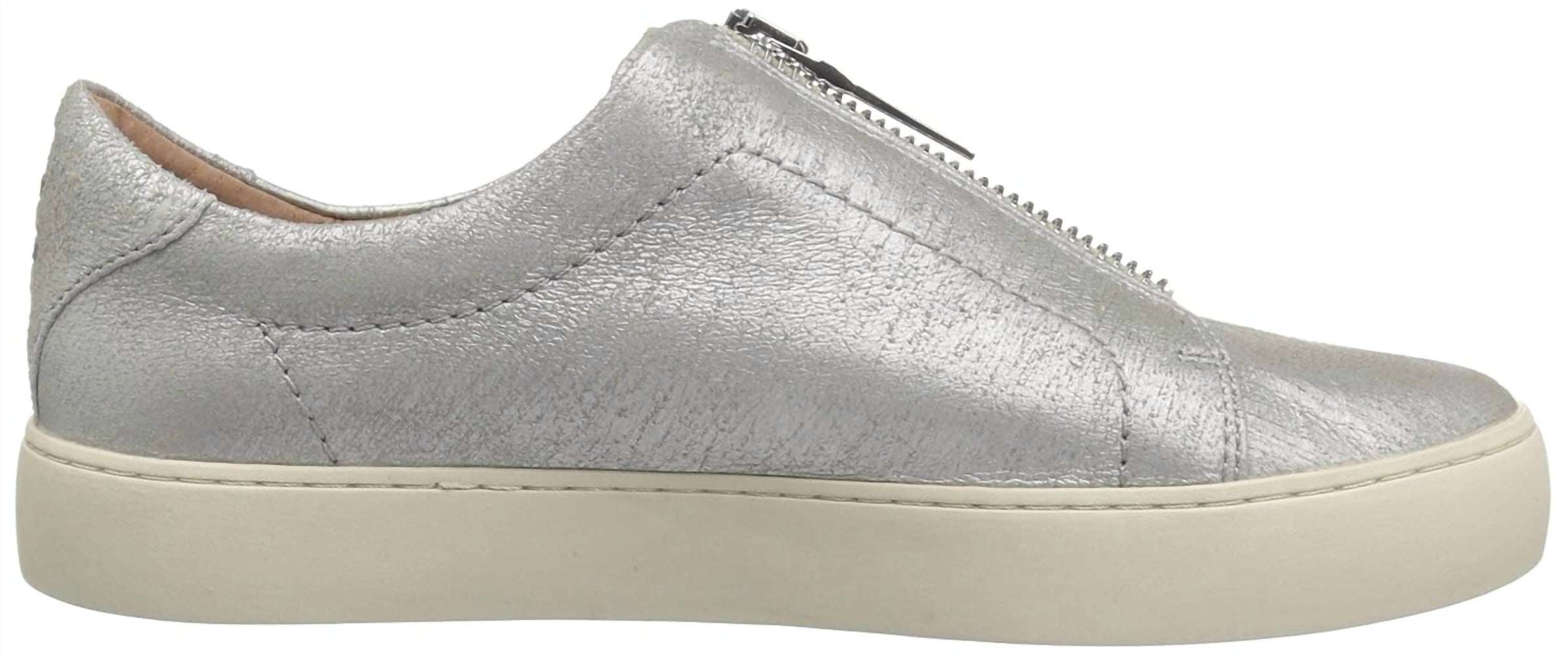Frye Women's Lena Low Zip Sneaker in silver - women's sneaker
