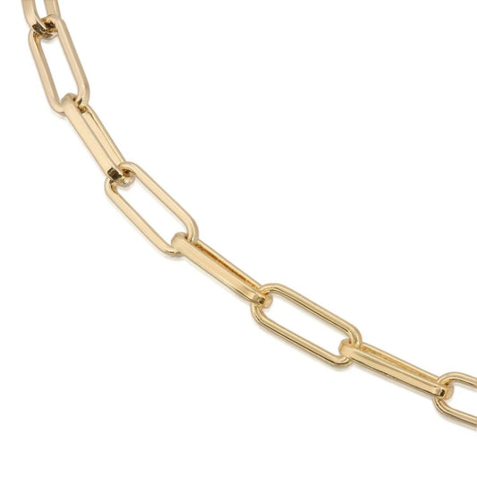 Eklexic - Women's Elongated Link Chain Anklet