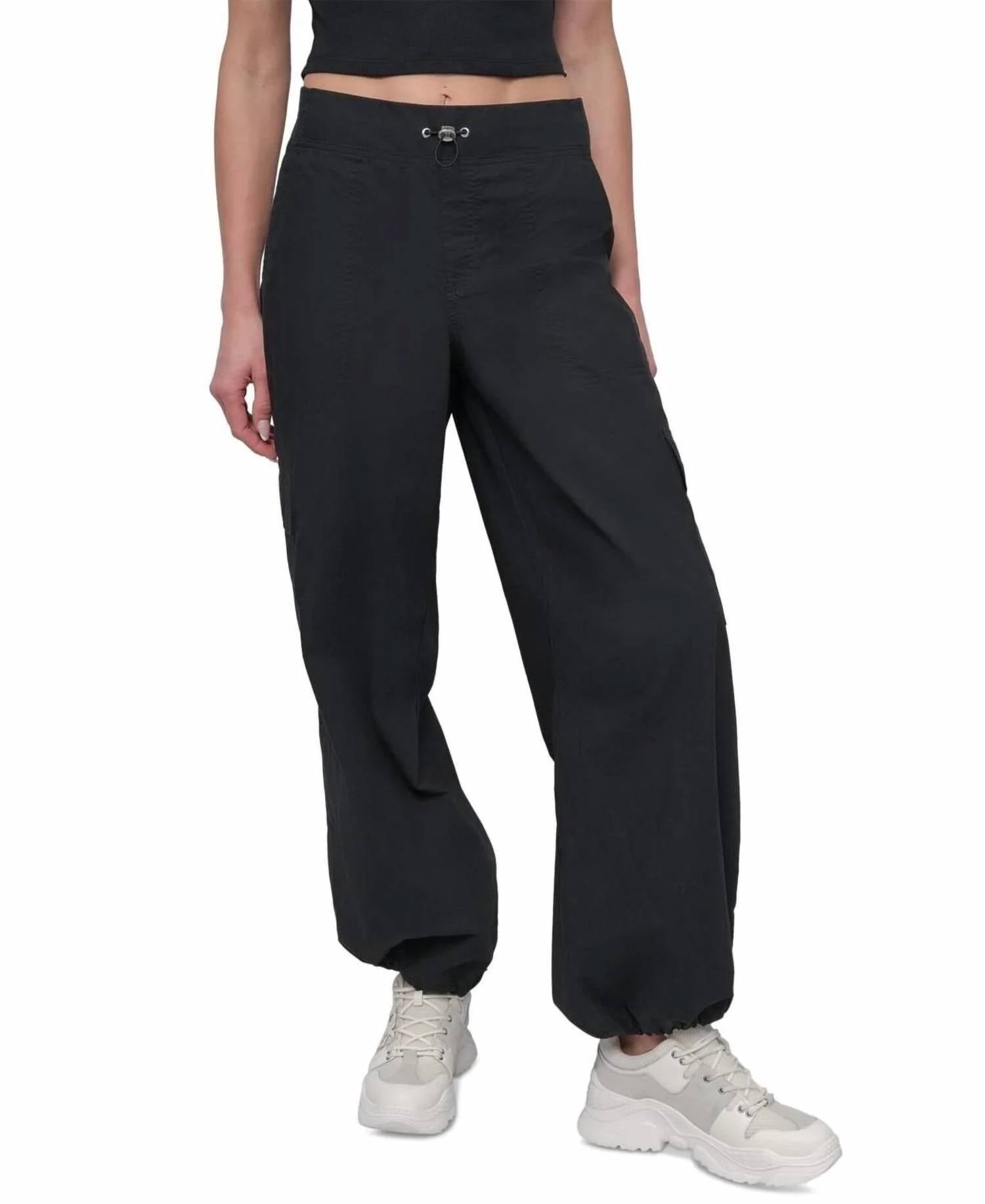 Dkny - Cotton High-rise Wide-leg Cargo Pant