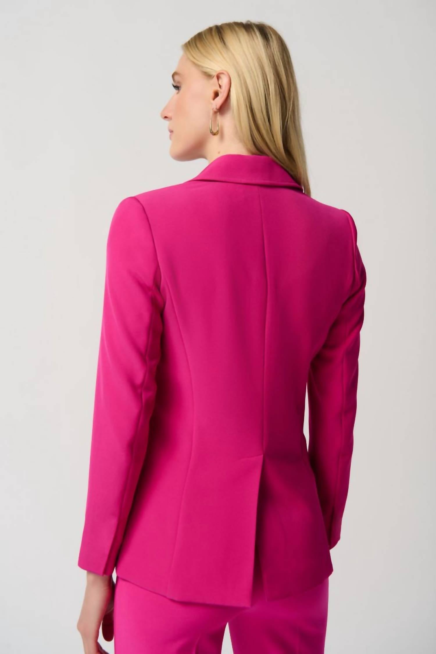 Joseph Ribkoff - Women's One-Button Woven Blazer