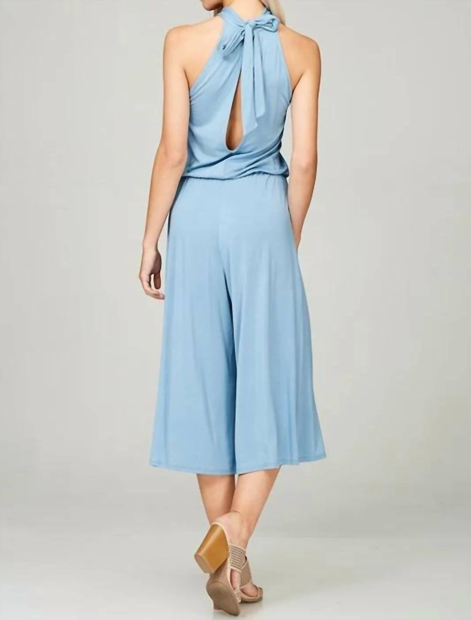 Emerald Collection - Halter Style Midi Jumpsuit