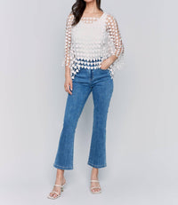 Charlie B - Textured Crochet Heart Top