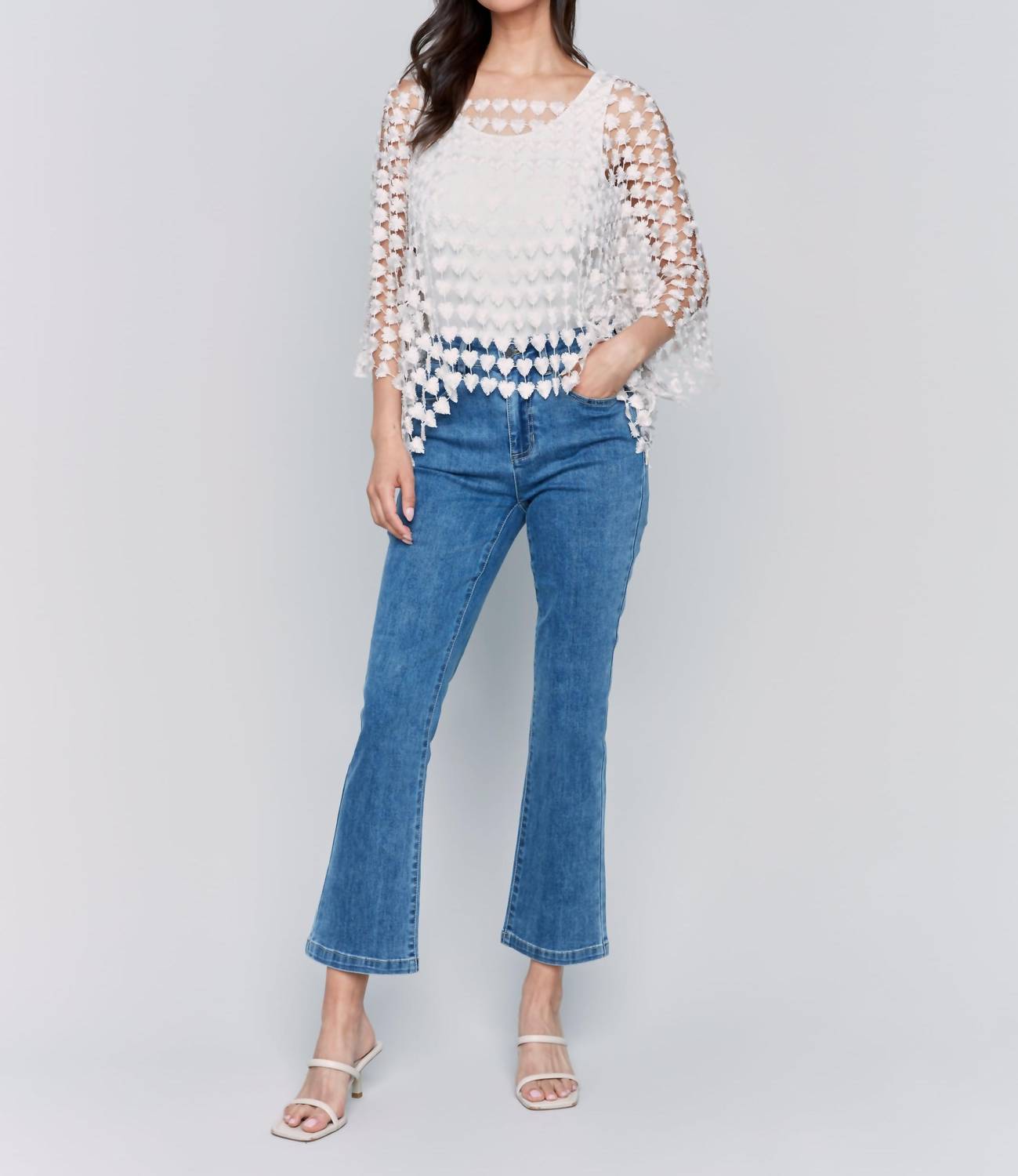 Charlie B - Textured Crochet Heart Top