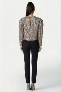 IRO Women's Yepa Long Sleeve Blouse in light purple - women's long sleeve top - detail view