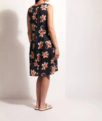 Foil - V-neck Sleeveless Midi Dress