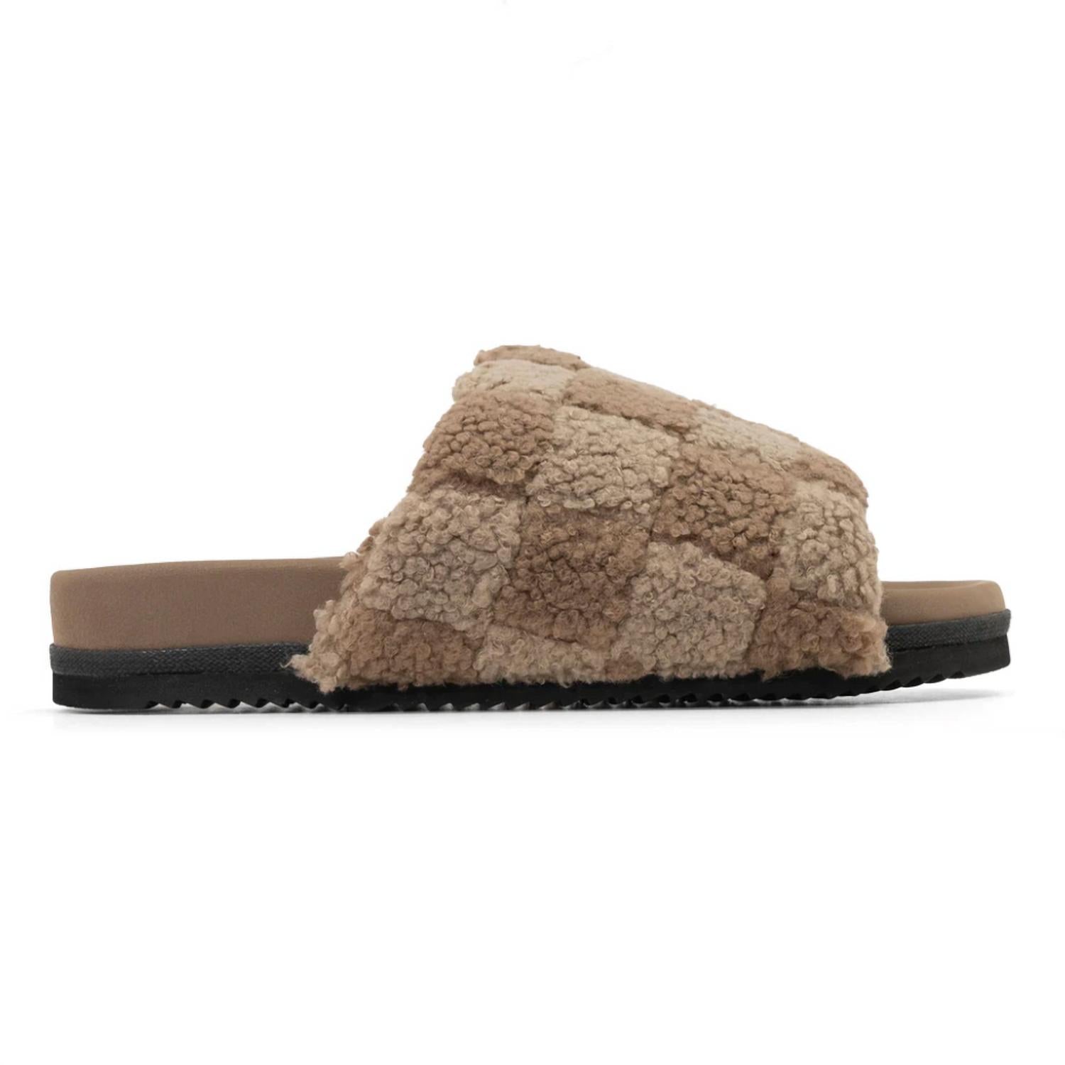 Roam - Women's Fuzzy Checker Stack Slider