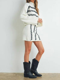 Buttermelon - Wavy Stripe Mini Skirt