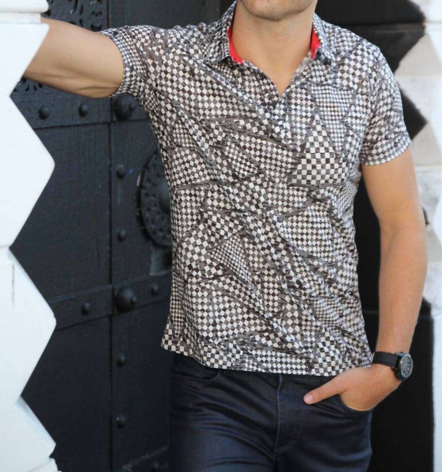 Eight X - Geo Print Polo Shirt