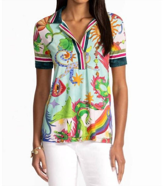 Johnny Was - JANIE FAVORITE SHORT SLEEVE SWING POLO