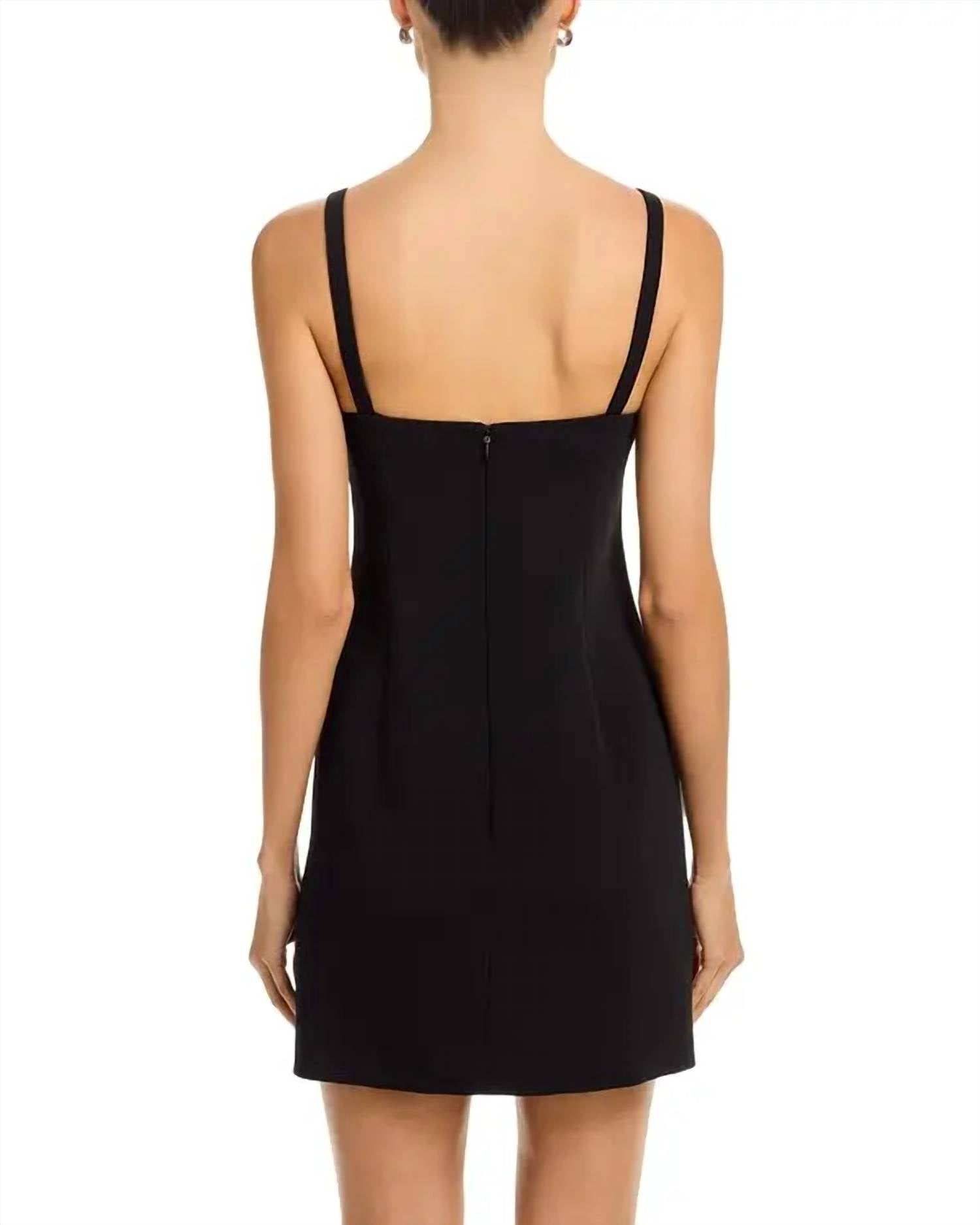 MILLY Colette Heart Applique Mini Dress in black 2 - women's dress - view 4