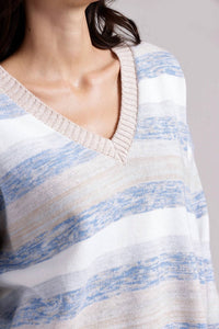 Minnie Rose - Striped Boxy Sweater