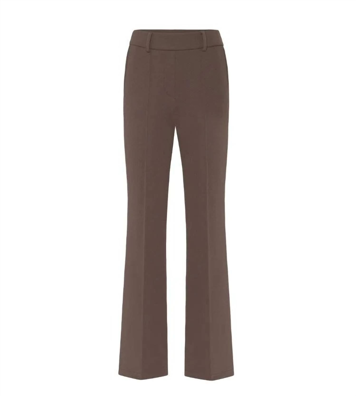 CAMBIO Francoise Pull On Flare Pants in taupe choco - women's pants - view 4